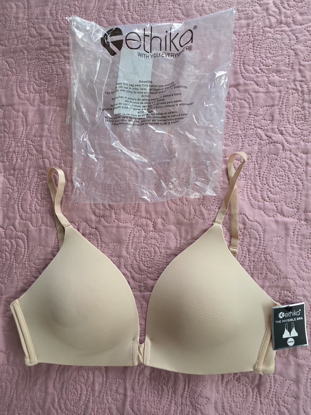 ethika Nude Seamless T-Shirt Bra - Light Beige